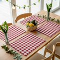 thumbnail image 5 of Red White Plaid Placemats Set of 4 Buffalo Check Geometric Place Mats Table Mats Kitchen Dining Home Outdoor Party Table Decoration, 5 of 9