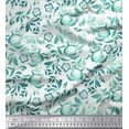 thumbnail image 1 of Soimoi Poly Georgette Fabric Leaves,Bird & Floral Artistic Print Fabric by The Yard 42 Inch Wide, 1 of 1