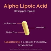 Alpha Lipoic Acid 100mg (240 Capsules)-No Stearates-No Flow Agents-Non GMO-Gluten Free