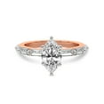 thumbnail image 3 of IGI Certified 4 Carat Marquise Shape Lab Grown Diamond Engagement Ring | 14K Rose Gold | Kimberly Baguette Side Stone Diamond Ring | FG-VS1-VS2 Quality Friendly Diamonds, 3 of 6