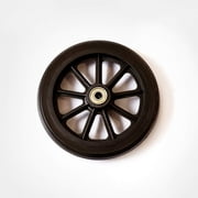 HEALTHLINE Wheels for Walker Rollator, 6 inch Casters Replacement Wheels for for Healthline, Drive, Medline rollators, All Terrain, Indoor-Outdoor, Pair, Black (2)