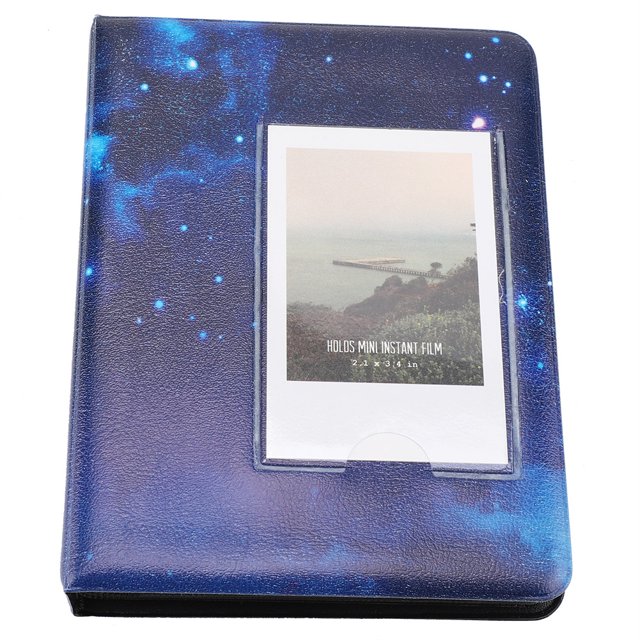 Álbum de fotos compacto de 64 bolsillos en azul oscuro para impresiones de 3 pulgadas