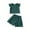 Green, variant on MIASHUI Girls Outfits Toddler 2-Piece Fly Sleeve Tee and Shorts Summer Clothes,Green,2-3 Years