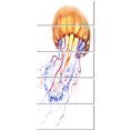 thumbnail image 2 of Orange Ocean Water Jellyfish - Animal Canvas Art Print, 2 of 3