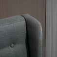 thumbnail image 6 of HOMCOM Linen Fabric Upholstery Double Sofa Tufted Loveseat Armless Couch Living Room Furniture with Wood Legs, 6 of 8