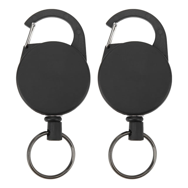 Soporte para Llaves Retráctil con Cable de Acero Inoxidable de Alto Rebote - Accesorio de Montaje para Excursionismo y Camping - Porta Credenciales Retráctil Anti Pérdida - Llavero YUNYI BRAND Deportes