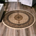 thumbnail image 2 of MDA Rug Imports Persian Collection Traditional Designed Area Rug 5'2'' Round - Cream, 2 of 2