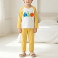 thumbnail image 5 of Mifsaly Girls Boys Cotton Pajama Set Graphic Long Sleeve Crewneck Sleepwear Tops and Long Pants Soft Comfortable Fall Winter Casual Indoor Clothes, 5 of 7