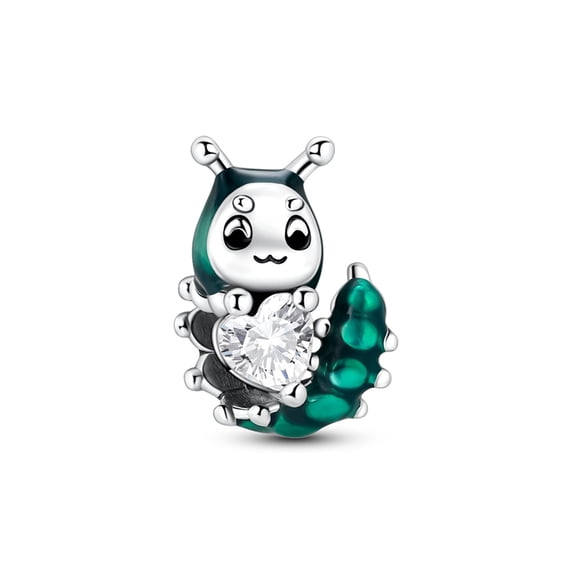 Heart-Holding Caterpillar Bead Charm, Compatible with Most Bracelet, Charm for Bracelet