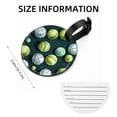 thumbnail image 5 of Tennis 2Pcs PU Leather Round Luggage Tags with Privacy Cover and Name ID Tag for Suitcase, Handbags, Backpacks, School Bags, 5 of 6