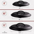 thumbnail image 4 of Cast Iron Skillet Set with Lids - 8"+10"+12"-inch Pre-Seasoned Covered Frying Pan Set + Silicone Handle and Lid Holders + Scraper/Cleaner - Indoor/Outdoor, Oven, Stovetop, Fire Safe Kitchen Cookware, 4 of 7