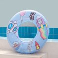 thumbnail image 2 of 1pc Cartoon Bunny Spaceman Pattern Swimming Ring PVC Inflatable Swim Ring (Blue), 2 of 7
