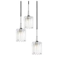 thumbnail image 2 of Woodbridge Lighting Regent Park 3-Light Swizzle Glass Pendant in Chrome, 2 of 4
