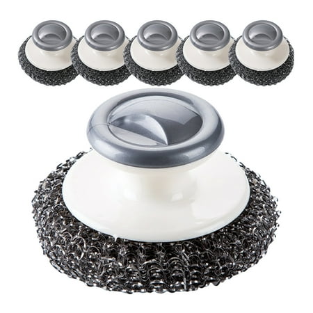 Big Savings On Great Value All Purpose Kitchen Brush! 2 6 Pcs Steel Ball Brush Sponge Kitchen Scrub Brush Dish Scrub Cleaning Tools Dish Cleaning Brush