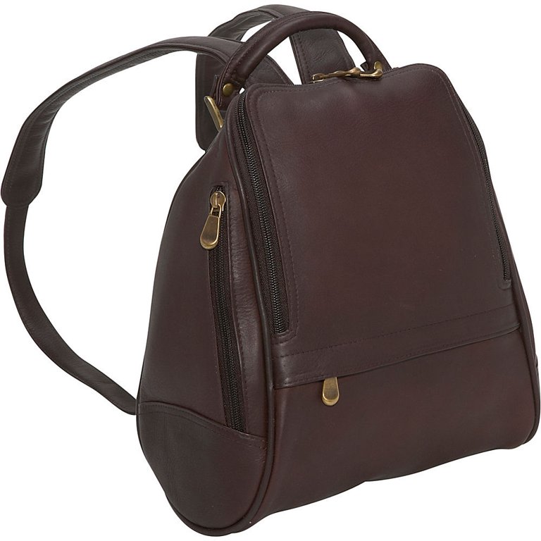 Le Donne Leather U Zip Mid Size Woman's Backpack LD-9112 - Walmart.com