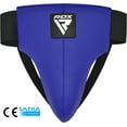 thumbnail image 2 of RDX R1 Abdominal Groin Guard, Muay Thai, Kickboxing, Maya Hide Leather MMA Training Groin Protector for Boxing, Blue, X-Large, 2 of 6