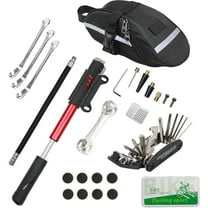 OFEFE Bike Repair Kit, Bike Tire Repair Tool Kit Contains 16-in-1 Tool, 120Psi Mini Bicycle Pump, Bicycle Tire Patch Kit, Used for Mountain Bike and Road Bike
