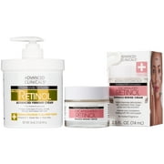 Advanced Clinicals Anti Aging Retinol Face Cream & Retinol Body Cream Set of Two.