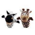 thumbnail image 3 of 2 marionetas de mano de animales con boca móvil para juegos de interior, ejercicio y diversión. Jirafa cebra, 3 of 9