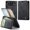 Black, variant on CaseMe 033 RFID Wallet Phone Case with Kickstand for iPhone Duo, Green