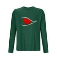 thumbnail image 4 of Lovzfmll Haut de Sommeil Athlétique pour Homme à Imprimé Thème Love à Manches Longues Col Ras du Cou Vert Armée, m, 4 of 4