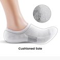 thumbnail image 4 of 5 Pairs No Show Socks for Women, Cushioned Low Cut Athletic Ankle Socks, Non Slip Invisible Running Socks Women's Pilates elite, 4 of 8
