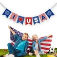 thumbnail image 3 of chaungfeng 4th of July Decorations, Patriotic Love USA Banner Red White and Blue Stars and Stripes Paper Fans Garland Hanging Streamers Party Supplies for Independence Day Memorial Day, 3 of 6