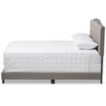 thumbnail image 3 of Baxton Studio Vivienne Fabric Tufted Queen Bed in Light Grey, 3 of 8