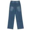 thumbnail image 5 of qucoqpe Women’s Ripped Jeans High Waisted Distressed Wide Leg Denim Trousers with Pocket, 5 of 7