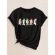 thumbnail image 2 of Women's Plus Size Casual Sporty T-Shirt, Cute Cats Print, Comfort Fit Short Sleeve Tee, Fashion Breathable Casual Top, 2 of 7