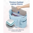 thumbnail image 5 of BAGSMART Tote Bag for Women, Puffer Tote Bag with Zipper, Travel Essentials Quilted Nurse Bag Carry On Bag for Travel Work, Sky Blue, 5 of 7