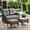 Brown, variant on Opohoro 72" Outdoor Patio Sofa with Cushions for Porch or Backyard, Brown/Gray