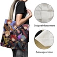 thumbnail image 3 of Strawberry Prince Bolso de tela con estampado de lienzo para mujer, bolsa de compras reutilizable y estética, con cremallera interior, regalo para mujer, 35 × 40 cm., 3 of 6