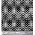 thumbnail image 1 of Soimoi Black Poly Georgette Fabric Scales Geometric Print Fabric by the Yard 52 Inch Wide, 1 of 3