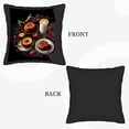 thumbnail image 5 of Set of 2 Square Throw Pillow Covers 18x18in - Cozy Coffee & Pastry Design for Couch Bed or Car - Perfect for Warm Inviting Decor, 5 of 7