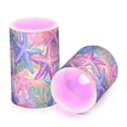 thumbnail image 7 of Yayeee Flameless Candles with Remote Flickering Battery Operated Multi Color Changing, Gradient Starfish Pattern, 7 of 7