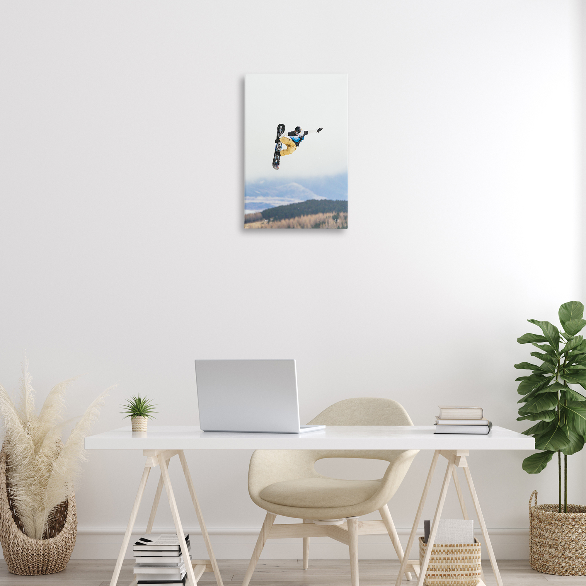 Stupell Industries Catching Air Snowboarder Sports Photography Wrapped Canvas Art Print Wall Art, 16 x 24