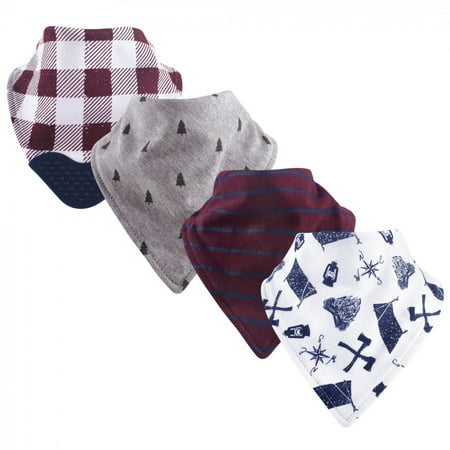 UPC: 0660168930146 | Yoga Sprout Baby Boy Cotton Bandana Bibs 4pk  Happy Camper  One Size
