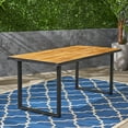 thumbnail image 5 of Patio Table, KYSTON 70 DINING TABLE, Teak+ Black Outdoor Dining Table,Wood+Metal Folding Camping Table, Garden & Outdoor & Patio Furniture Outdoor Tables, 5 of 11
