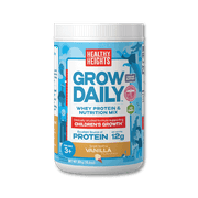 Healthy Heights Grow Daily 3+ Pediatric Shake Mix Powder, Vanilla, 12g Protein, 10.6oz
