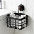 thumbnail image 1 of Kitchen Storage Basket Wall Mounted Iron Organizer With Suction Cup Ventilated Design For Pantry Bathroom Entryway, 1 of 6