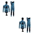 thumbnail image 2 of Wosthever Ultimate Warmth Conjunto de 2 piezas con capucha Trajes de neopreno para nadar en agua fría Neopreno Camuflaje Fullsuit 3MM Coral Blue 3MM Azul Coral METRO 2Conjunto, 2 of 6