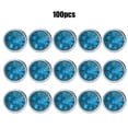 thumbnail image 1 of M Buder Diamantes Acrílicos Decorativos de 8 mm / 0.31 inches con Borde Plateado y Base, Remaches de Cristal Brillante para Manualidades DIY, Ropa, Zapatos y Bolsos, Color Azul Claro, 1 of 8
