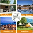 thumbnail image 7 of Danolapsi Stainless Steel Automatic Rotisserie Grill with Wind Screen, 37in 132LB Capacity Electric BBQ Pig Lamb Rotisserie Roaster 50W Motor, Charcoal Spit Roaster Grill for Outdoor Kitchen, Camping, 7 of 7