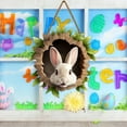 thumbnail image 2 of Easter Bunny Rabbit Hole Door Sign - Rustic Wooden Decor for a Festive Entrance, 2 of 5