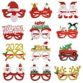 thumbnail image 3 of 1Pcs Christmas Glasses Glitter Party Glasses Frames Christmas Decoration Accessories Costume Eyeglasses for Christmas Parties Holiday Favors Photo Booth, 3 of 6