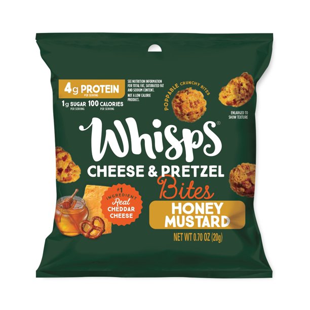 Whisps Single Serve 100 Calorie Honey Mustard Pretzel Bites, 6 Ct