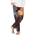 thumbnail image 2 of Yiaed Sunset Calf Flower Field Print Teenagers' Lounge Pants, Loose PJ Bottoms, Long Pajama Pants for Men-Large, 2 of 6
