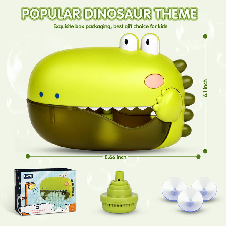 LZZAPJ Bath Toys for Toddlers 1-3，Dinosaur Bath Bubble Maker，Infant Shower  Bath Toys for Kids 2-3-4 Years Old，Babies Bathtub Toys Gift for Boys Girls