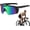 Green Film, variant on Photochromic Polarized Sports Sunglasses, UV400 Protection Cycling Glasses, Windproof Safety Eyewear for Men Women, Ideal for Biking, Running, Driving & Outdoor Activities (Black Grey)